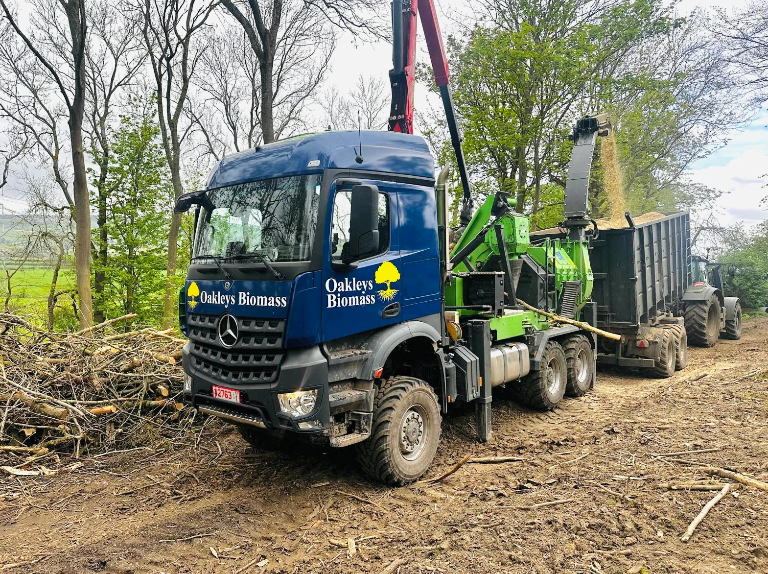 Oakleys Biomass onsite chipping truck